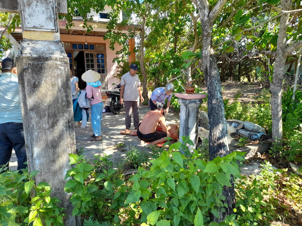 Nơi ông Thống bị đối tượng lạ đâm tử vong.