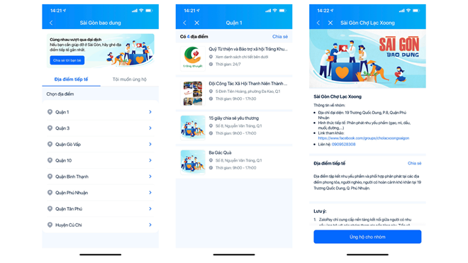 Giao diện Mobile Web của Sài Gòn Bao Dung.