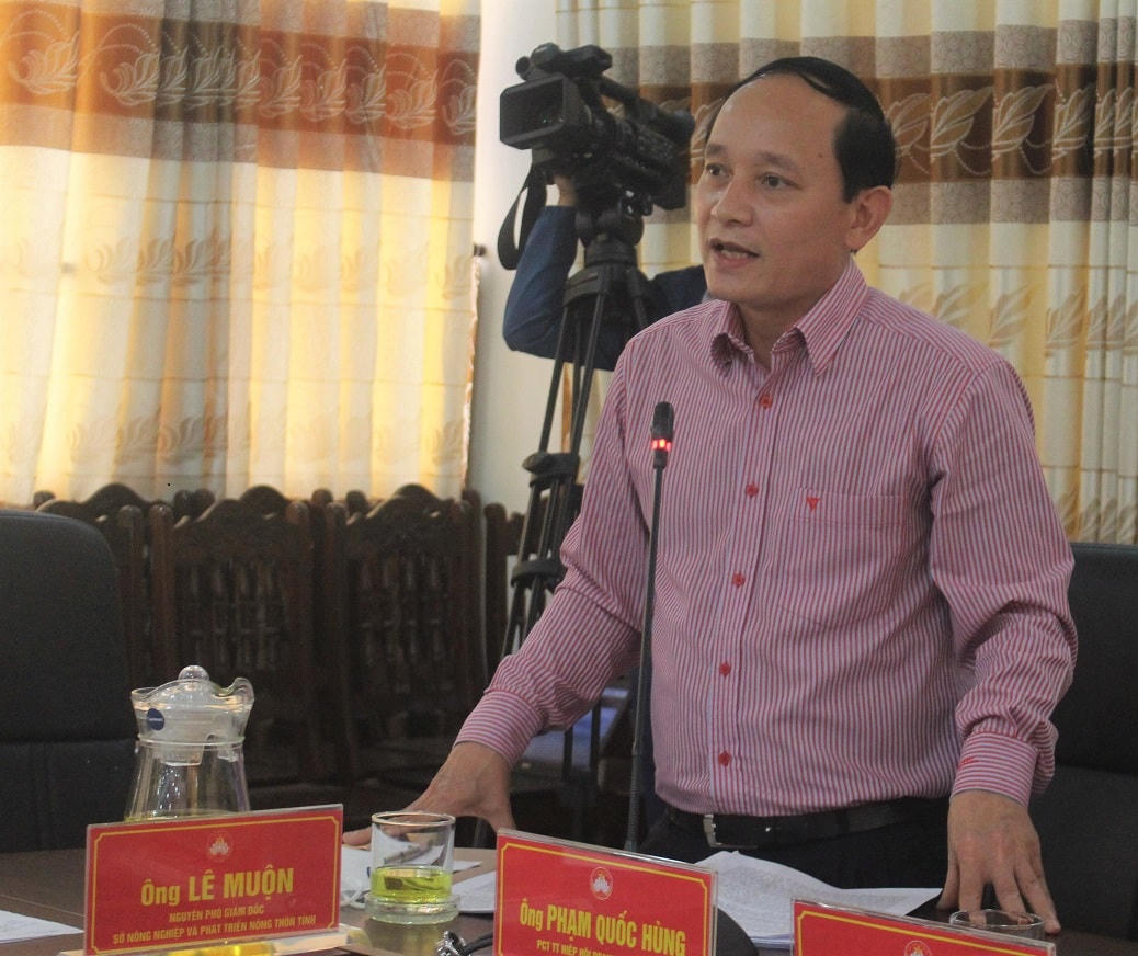 Ông Phạm Quốc Hùng, Phó Chủ tịch Thường trực Hiệp hội doanh nghiệp tỉnh Quảng Nam trình bày ý kiến.