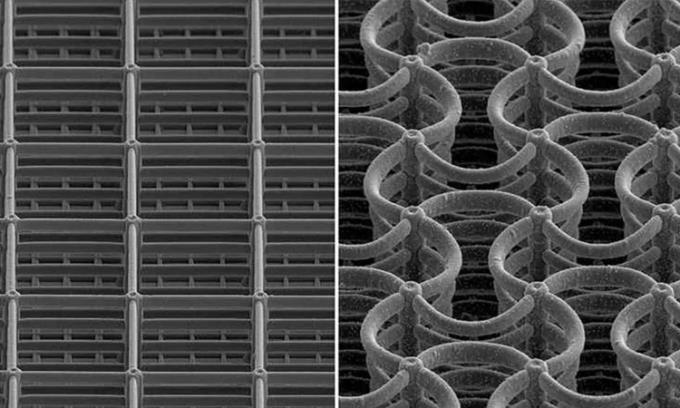 Cấu trúc của siêu vật liệu metamaterial do con người thiết kế. Ảnh: ETH Zurich/Dennis Kochmann Group.