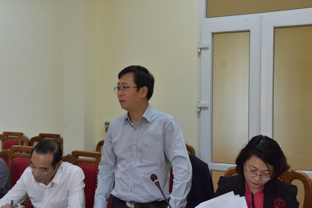 Ông Cao Xuân Thạo - Chánh Văn phòng UBTƯ MTTQ Việt Nam phát biểu tại buổi kiểm tra