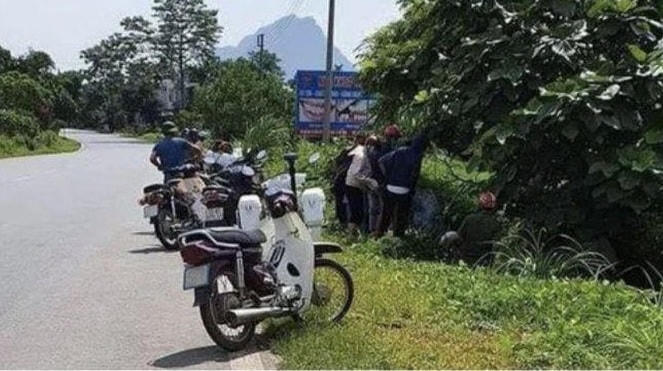 Khu vực phát hiện thi thể cháu bé sơ sinh.