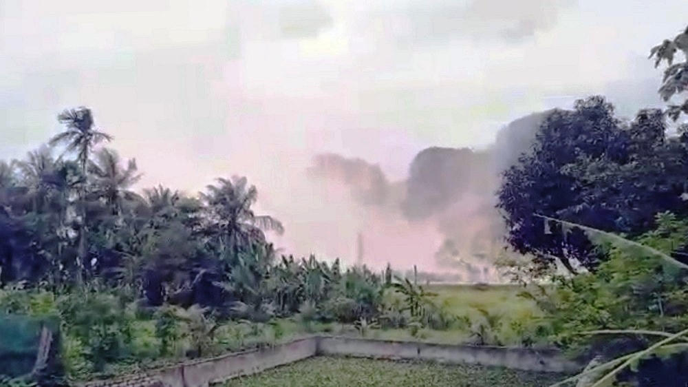 Hoạt động khai thác đá của DN Đồng Phú gây ô nhiễm môi trường tại xã Tân Phúc.