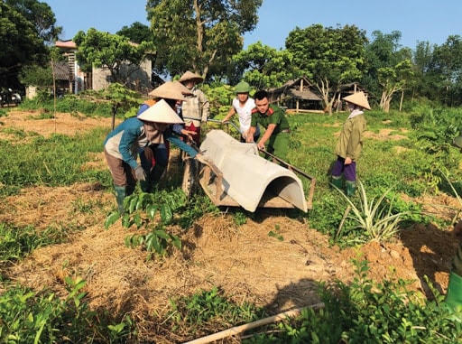 Bà con nỗ lực phát triển kinh tế gia đình, góp phần xây dựng nông thôn mới.