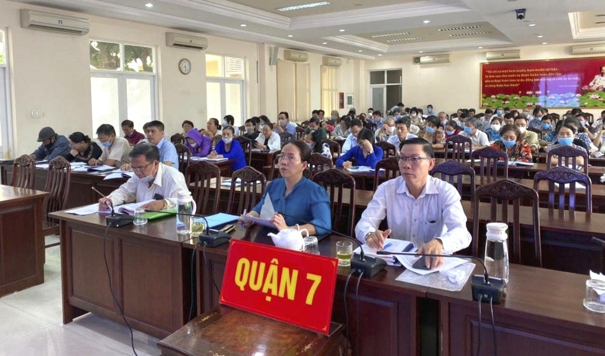 Điểm cầu tập huấn tại quận 7.