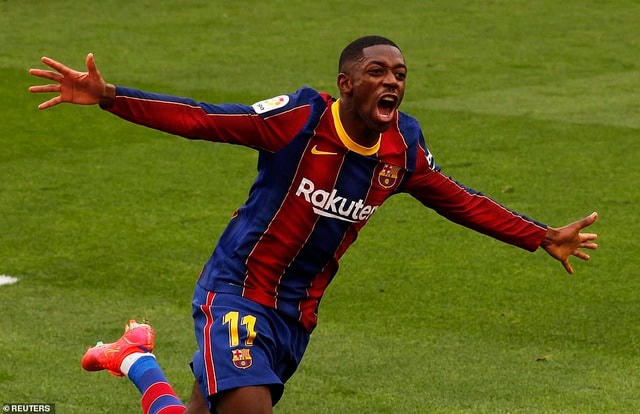 Bàn thắng của Dembele giúp Barcelona chơi dễ dàng và thoải mái tâm lý hơn.  