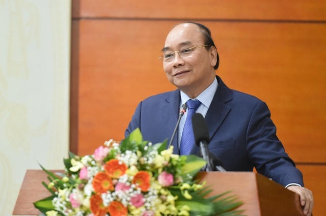 Thủ tướng phát biểu tại hội nghị.  