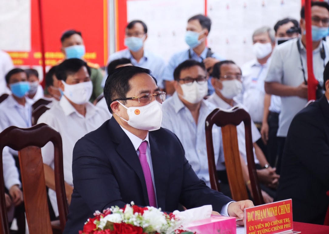 Thủ tướng Phạm Minh Chính dự lễ khai mạc điểm bầu cử tại TP Cần Thơ.