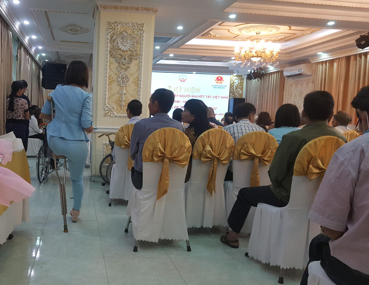 Hội viên Hội người khuyết tật tỉnh Nam Định hội tụ, gặp mặt tổ chức kỷ niệm Ngày người khuyết tật Việt Nam (18/4)