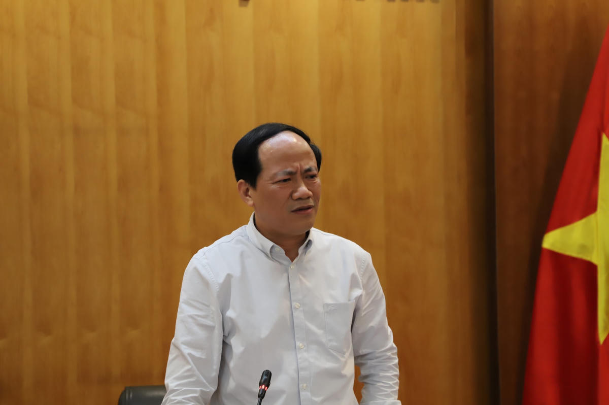 Thứ trưởng Bộ Thông tin và Truyền thông Phạm Anh Tuấn phát biểu tại buổi làm việc. Ảnh: Đức Thuận.