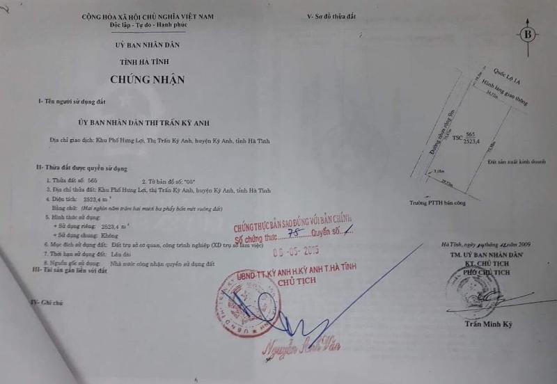 Bìa đất trụ sở cũ.