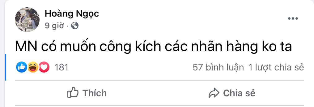 Xuất hiện những bài viết kêu gọi công kích nhãn hàng có sự tham gia của các người mẫu, diễn viên. (Nguồn: Sưu tầm).