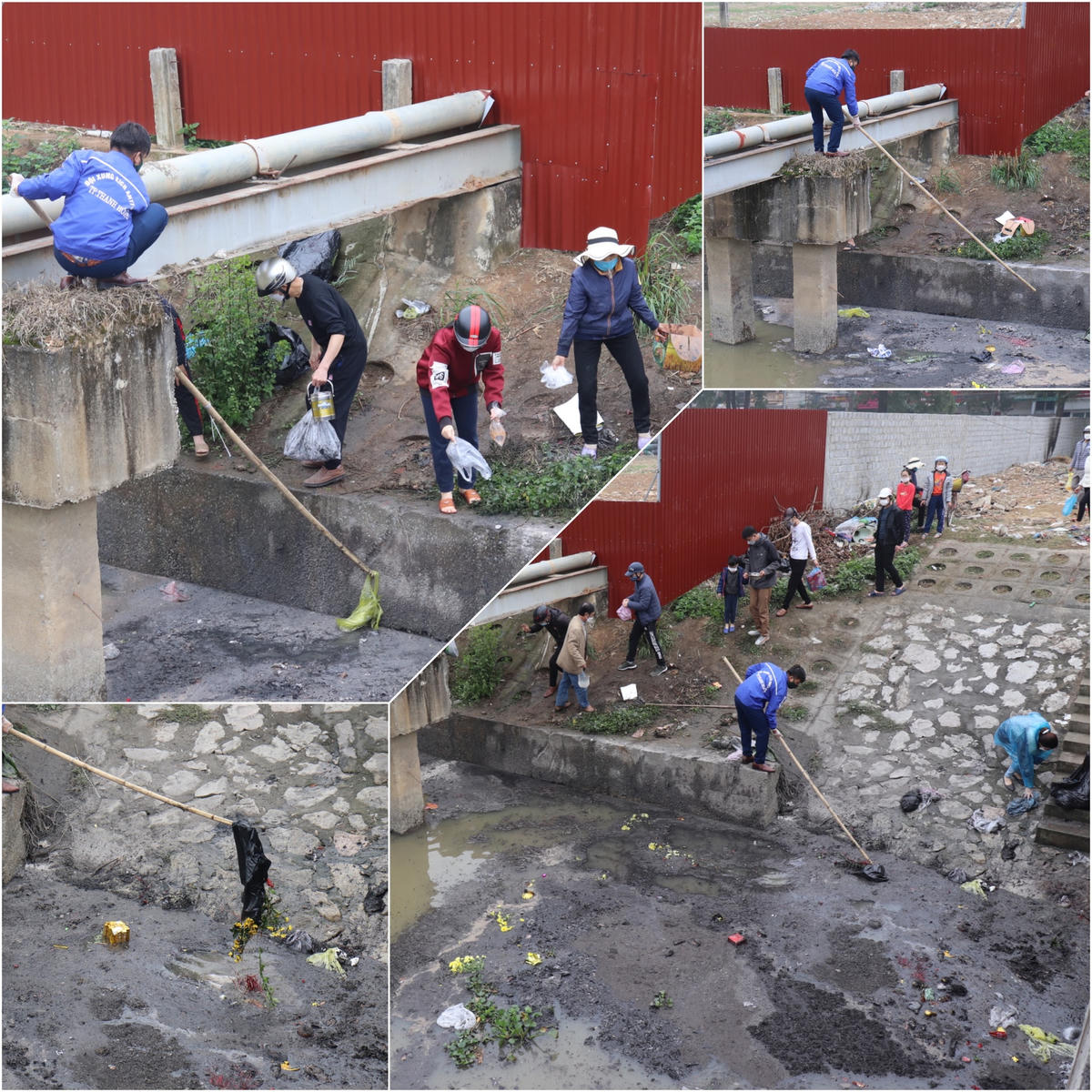 3 năm trở lại đây, năm nào anh Nguyễn Tuấn Vương (40 tuổi,  Bí thư Đoàn phường Đông Thọ) cũng phải thực hiện công việc vớt rác trên sông như thế này. Anh Vương mong rằng, qua các phương tiện thông tin truyền thông, người dân sẽ có ý thức hơn trong việc hạn chế xả rác, tro, tàn hương xuống sông, hồ trong ngày ông Công ông Táo.