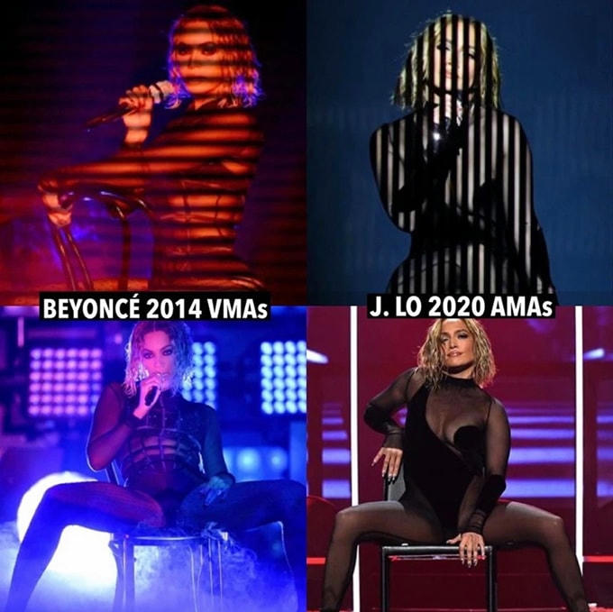Những lần Jennifer Lopez và Beyonce mặc giống nhau