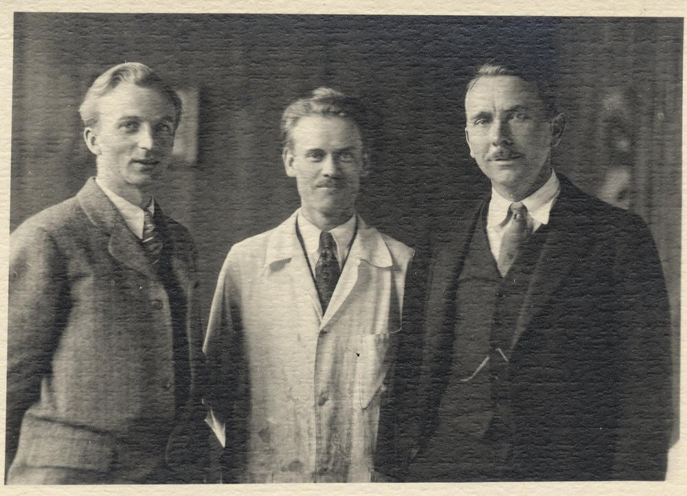 Philo Farnsworth cùng ông Les Gorrell và George Everson. Ảnh: The History of TV.