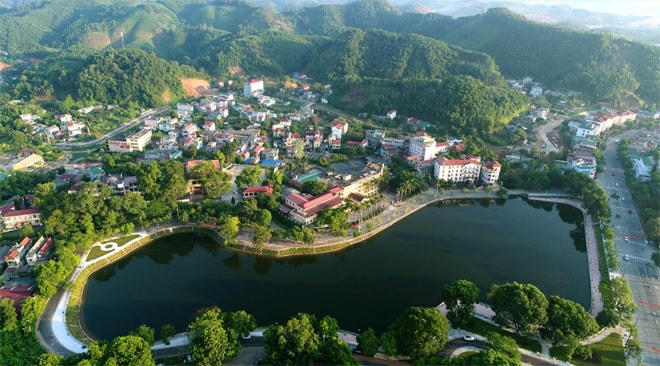 Một góc thành phố Yên Bái hôm nay. Ảnh: Thanh Miền.