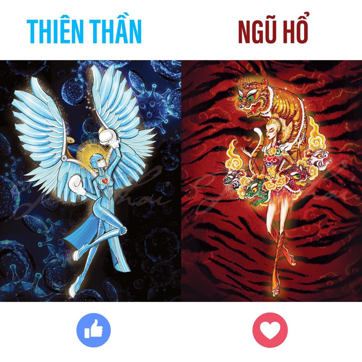 Thùy Tiên cũng kêu gọi khán giả bình chọn cho hai bộ trang phục.