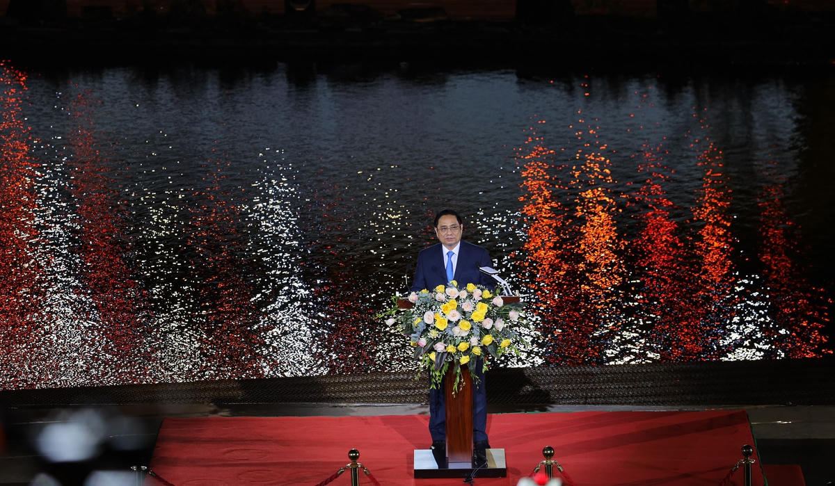 Thủ tướng Chính phủ Phạm Minh Chính phát biểu tại Lễ khai mạc Năm Du lịch quốc gia 2022.
