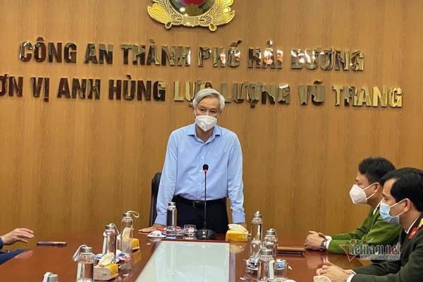 Bí thư Thành uỷ Hải Dương nói về chùm lây nhiễm mới  (Ảnh: Thu Hằng)