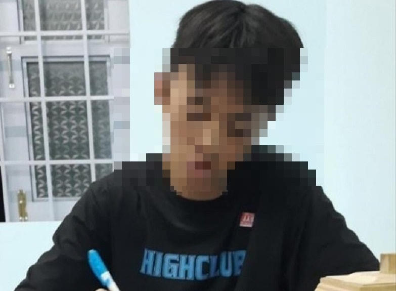Đối tượng K. tại cơ quan chức năng.