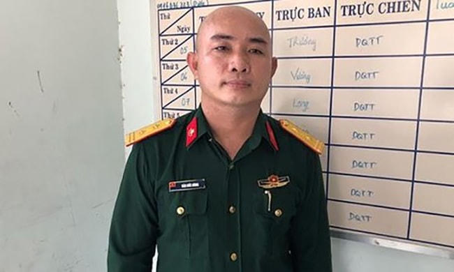 Văn Đức Hùng tại cơ quan công an TP Biên Hòa. Ảnh: CTV.