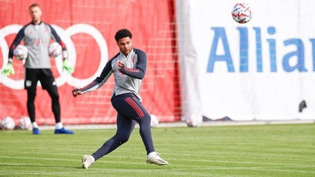 Serge Gnabry trong buổi tập sáng thứ Ba. (Nguồn: FcBayern).