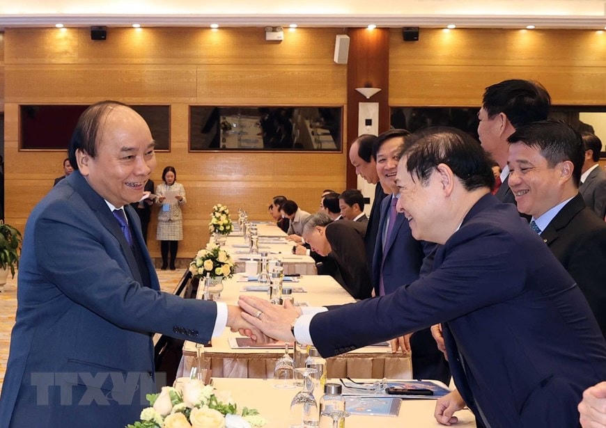 [ẢNH]Thủ tướng dự Hội nghị triển khai kế hoạch năm 2021 ngành Công Thương
