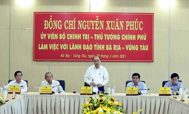Thủ tướng Nguyễn Xuân Phúc phát biểu. Ảnh: Thống Nhất/TTXVN.  