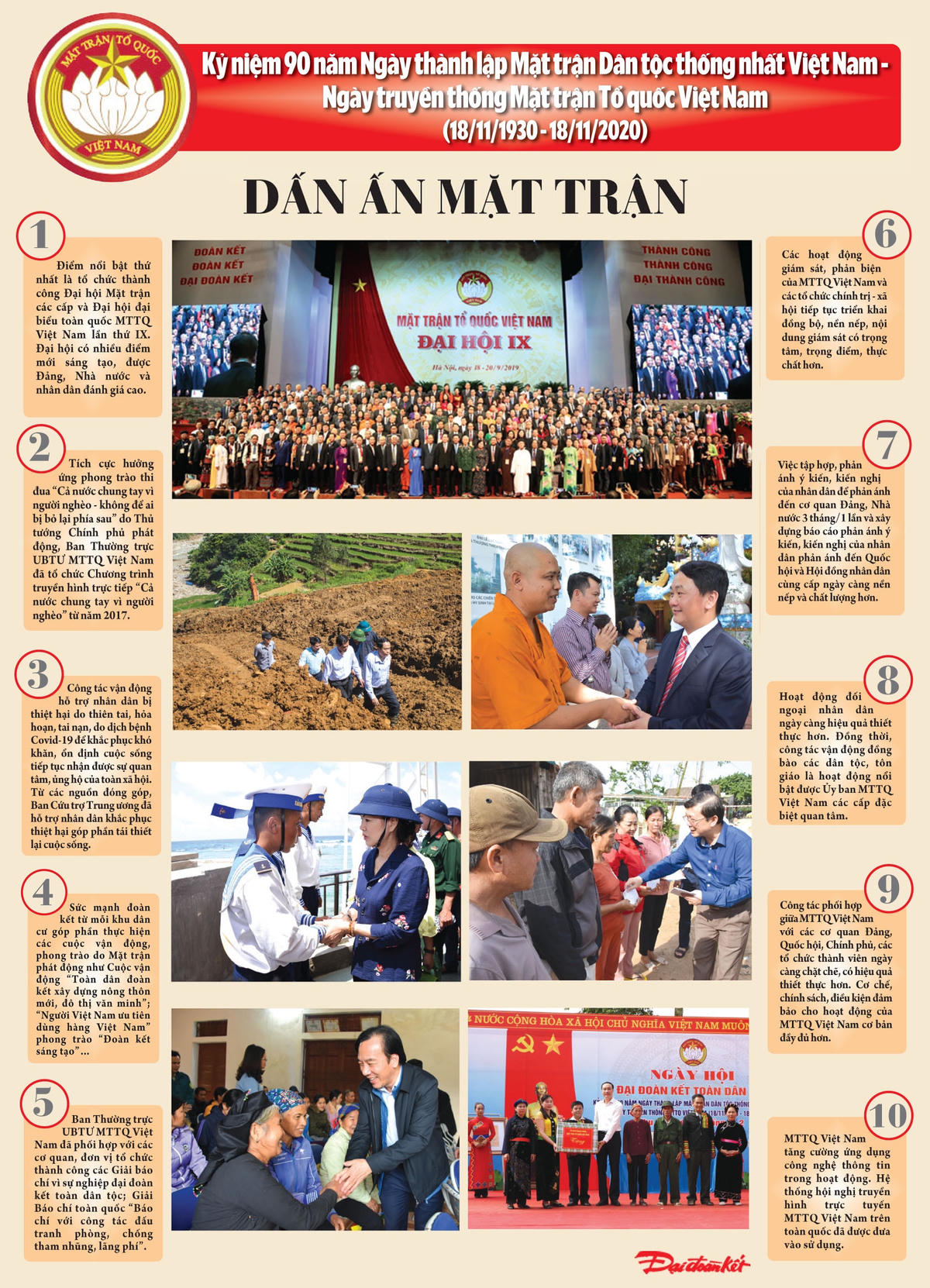 [Infographics] 90 năm dấu ấn Mặt trận