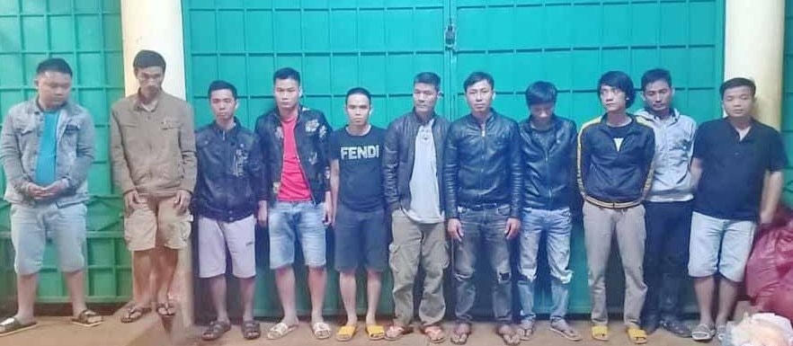 11 đối tượng trong vụ đánh bạc tại huyện Krông Pa.