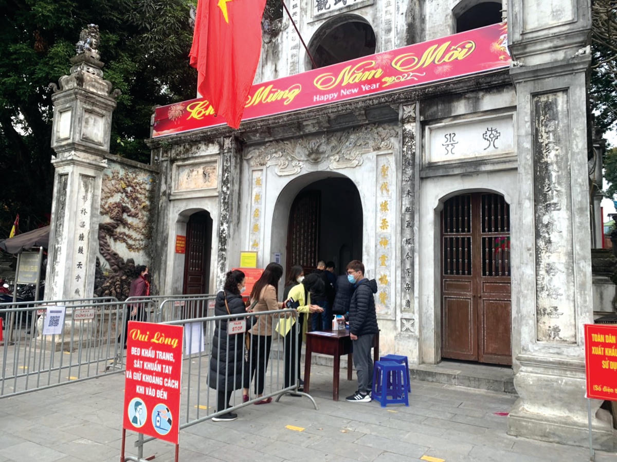 Các điểm di tích trên địa bàn thành phố Hà Nội thực hiện nghiêm công tác phòng, chống dịch Covid-19.