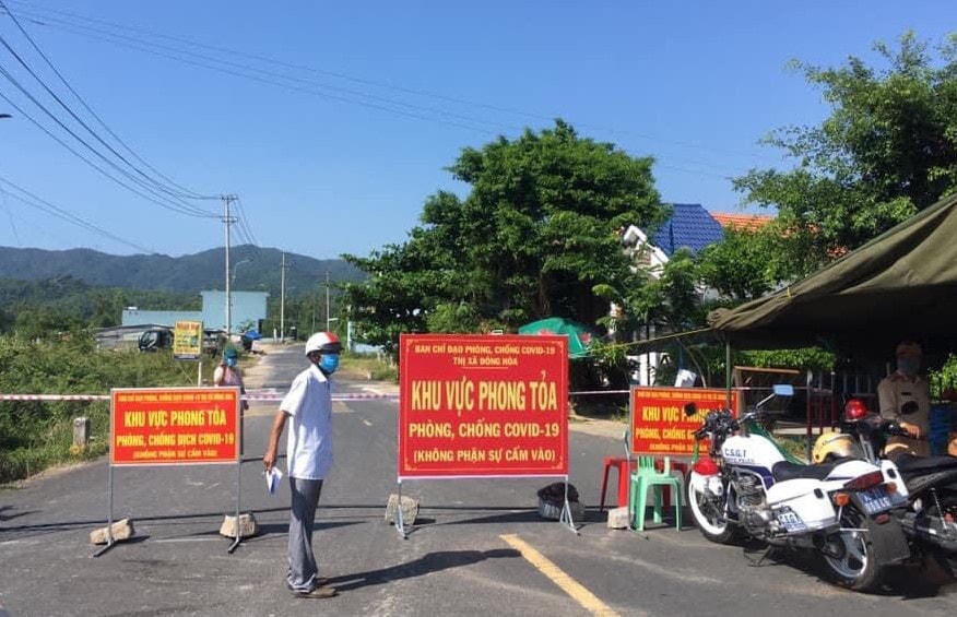 Khu vực phong tỏa phòng chống Covid-19 tại thị xã Đông Hòa, tỉnh Phú Yên