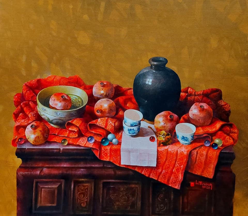 Tác phẩm "Tĩnh vật" của hoạ sĩ Lê Tường.