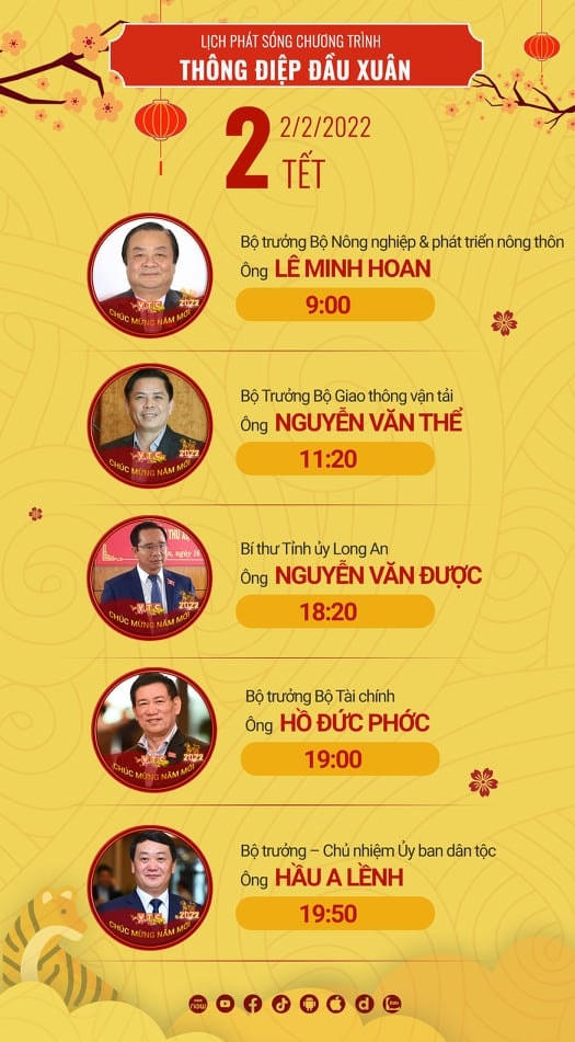 Phó Thủ tướng và loạt tư lệnh ngành 'xông sóng' truyền hình đầu năm