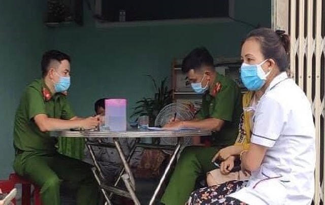 Công huyện Bình Sơn đề nghị gia đình quan tâm, giáo dục K.P.L. và  K.T.T.V. tránh những hành vi vi phạm pháp luật. Ảnh: Công an huyện Bình Sơn.