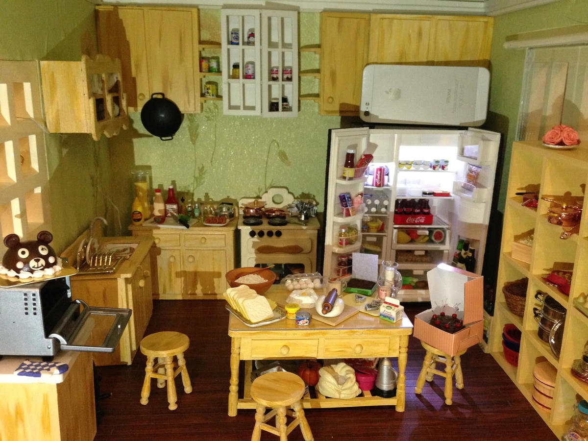 Một góc bếp mô hình của chị Quỳnh. Ảnh: NVCC.