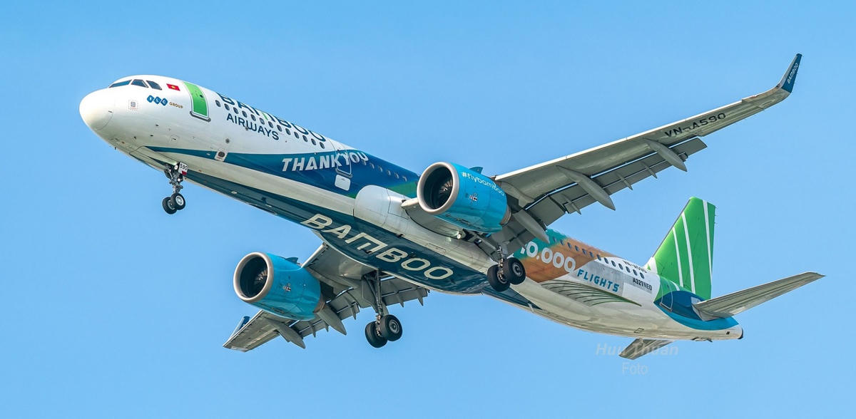 Chuyến bay mang số hiệu QH9134 của Bamboo Airways hành trình Hà Nội – Mumbai đón những “cô gái vàng” của Đội tuyển bóng đá nữ Việt Nam về nước