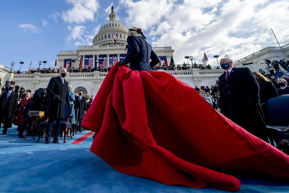 Không khí tại Lễ nhậm chức Tổng thống Mỹ Joe Biden. Ảnh: AP.