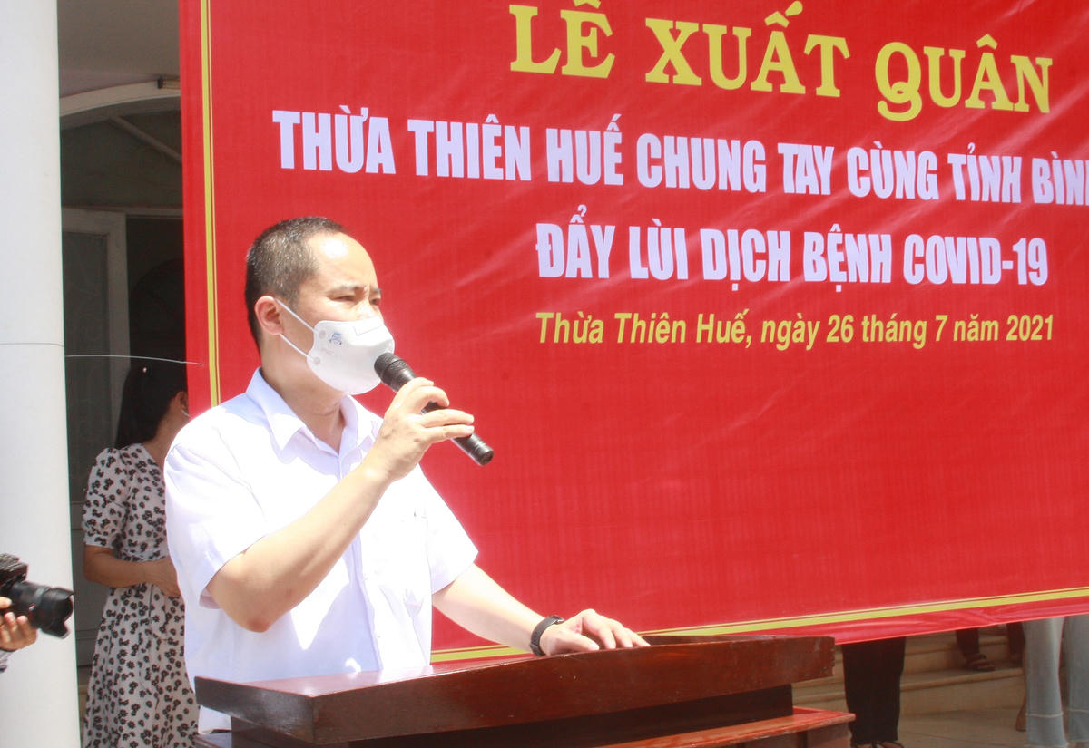 Bác sĩ CKII Phạm Như Vĩnh Tuyên phát biểu nhận nhiệm vụ.