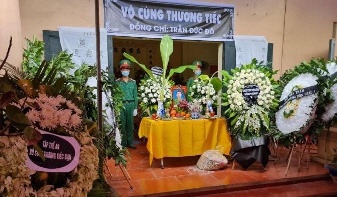 Hình ảnh tại lễ tang quân nhân Trần Đức Đô.