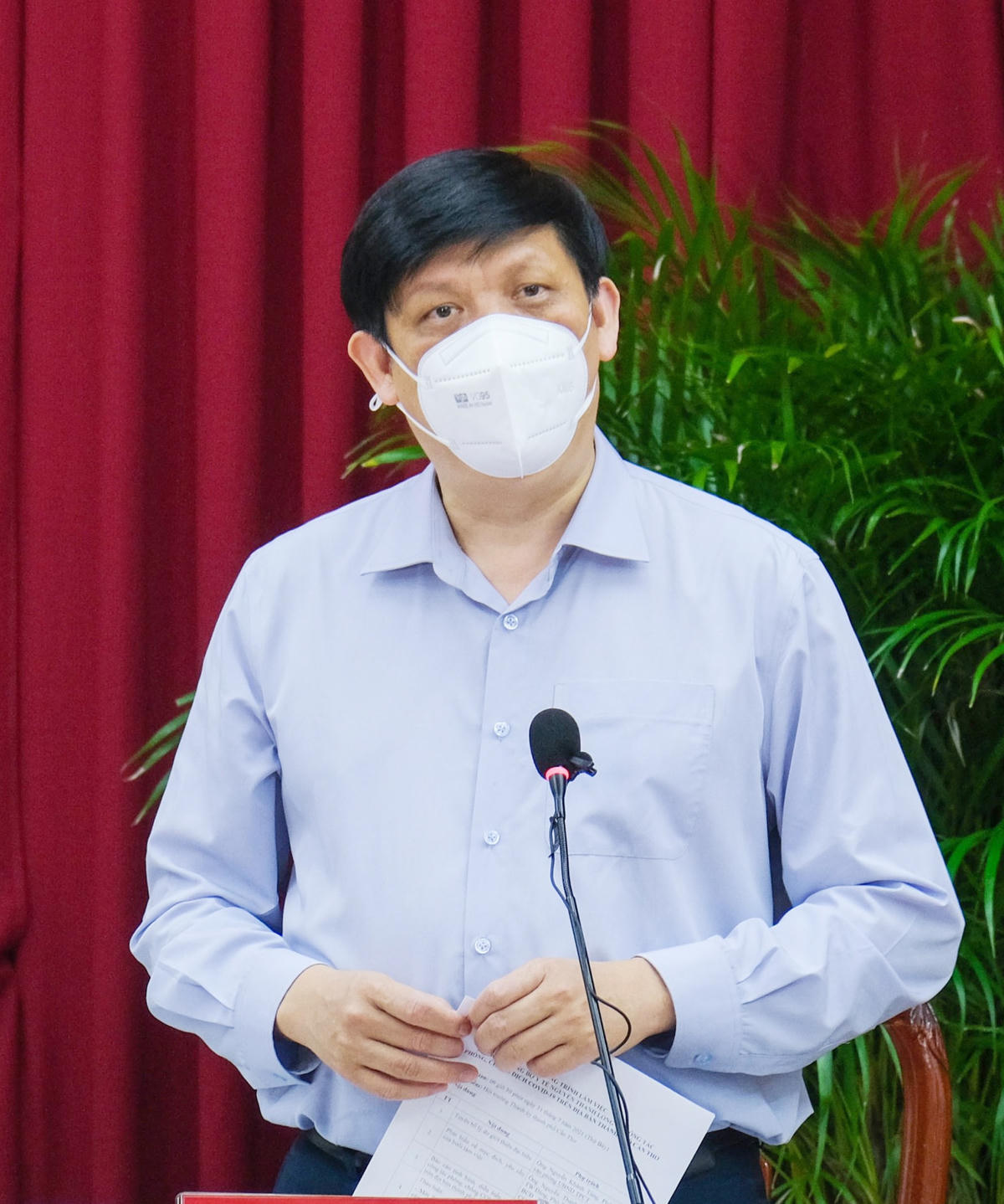Bộ Trưởng Nguyễn Thanh Long phát biểu tại buổi làm việc. 