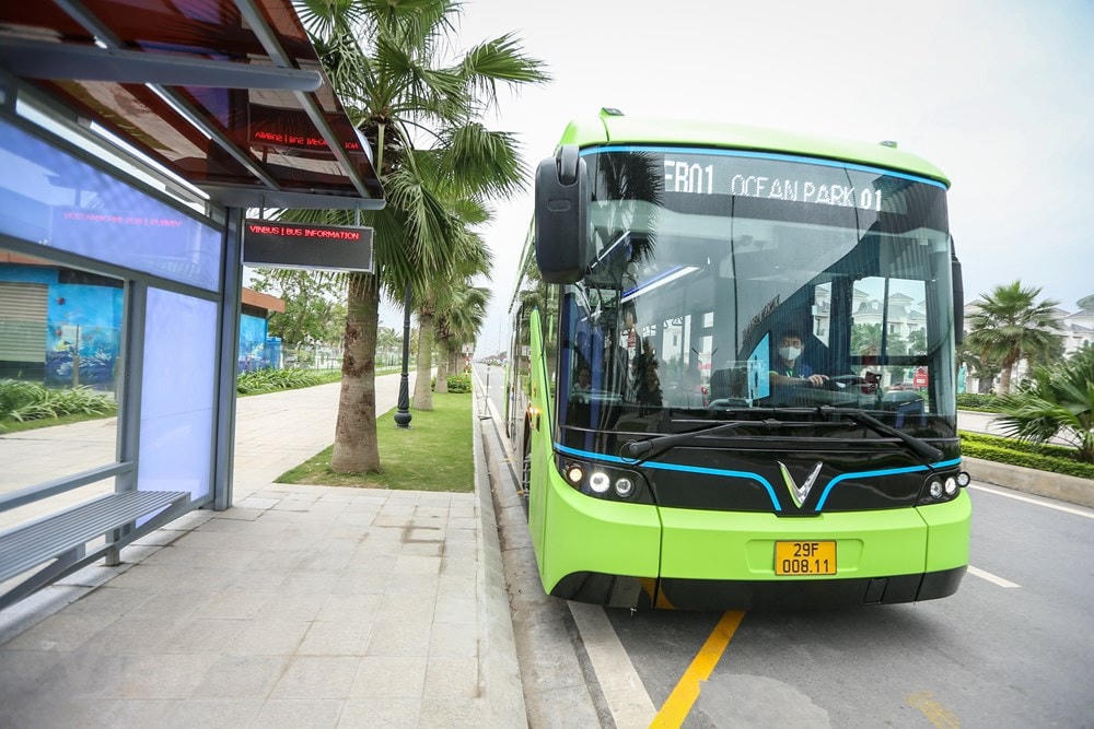 VinBus cũng đã hoàn thành phòng bán vé để người dân có thể mua vé để di chuyển. Đồng thời, thương hiệu xe Việt còn xây dựng khu rửa xe riêng biệt cho VinBus. (Ảnh: Minh Sơn/Vietnam+).
