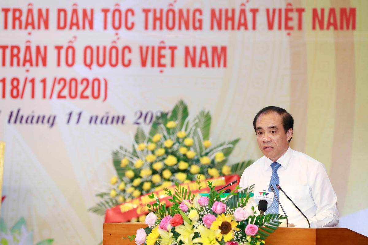 Bí thư Tỉnh ủy Tuyên Quang Chẩu Văn Lâm phát biểu tại Lễ kỷ niệm.
