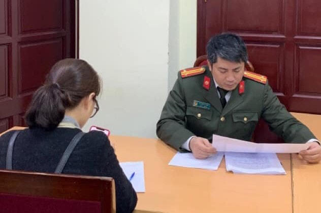 Xử lý hành chính một trường hợp đăng tải thông tin sai sự thật. Ảnh: Công an TP Hà Nội.