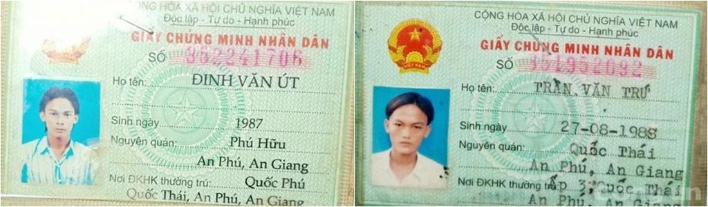 Hai đối tượng Đinh Văn Út và Trần Văn Trứ đã bị lực lượng chức năng bắt giữ. 