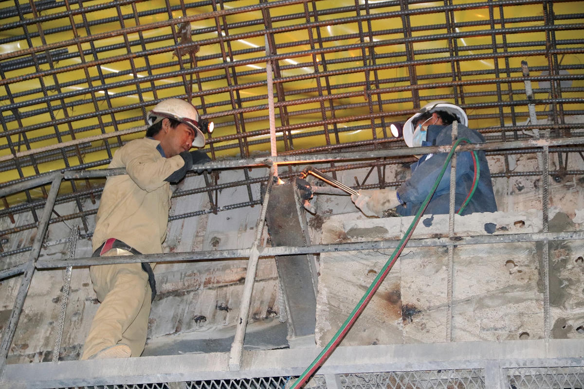 Tiến độ xây dựng đang được đẩy nhanh.