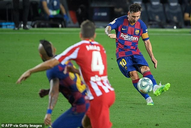 Nỗ lực của Messi không thể giúp Barcelona có được chiến thắng.