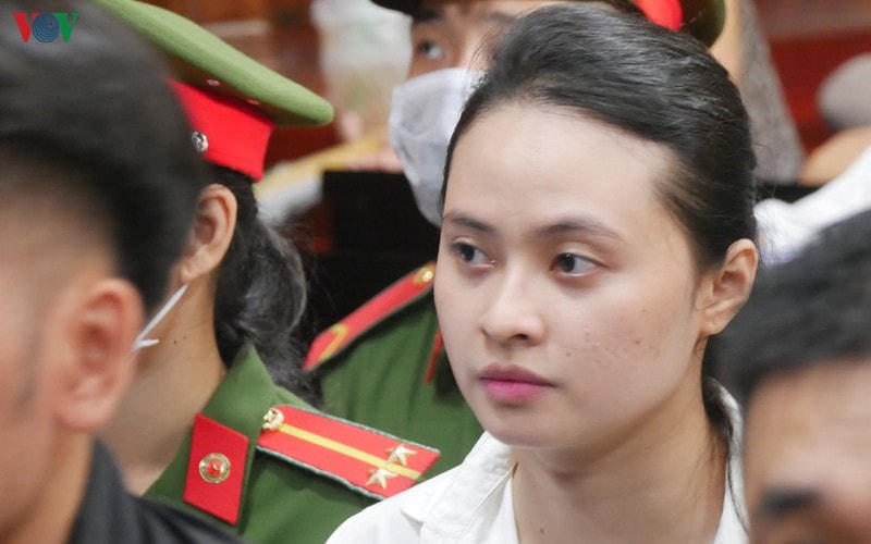 Vũ Hoàng Anh Ngọc tại phiên tòa.
