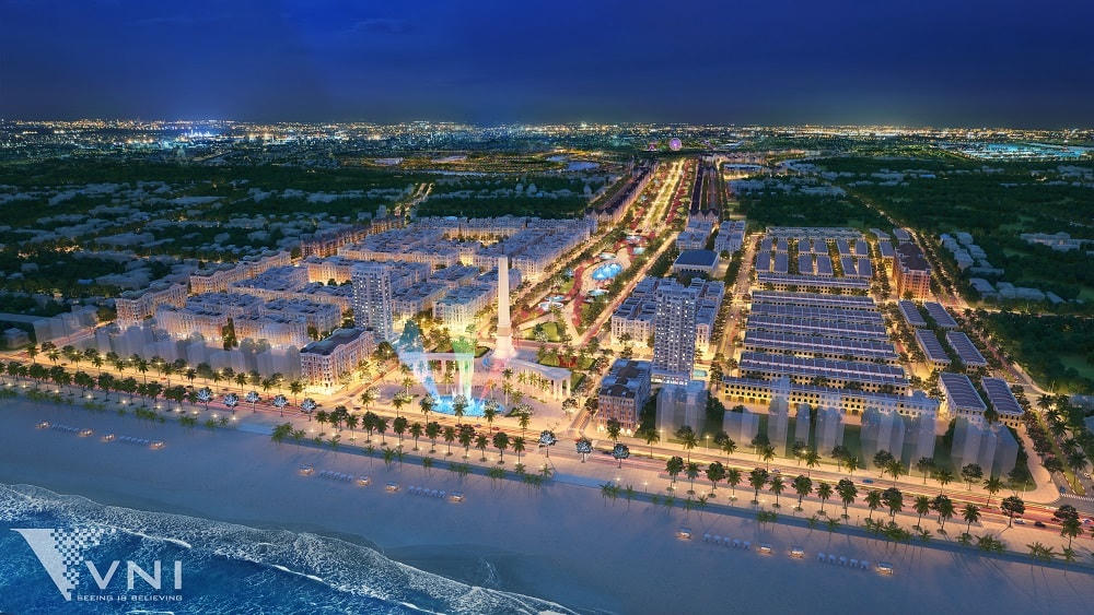 Phối cảnh dự án quảng trường biển và tổ hợp đô thị du lịch sinh thái, nghỉ dưỡng, vui chơi giải trí cao cấp biển Sầm Sơn