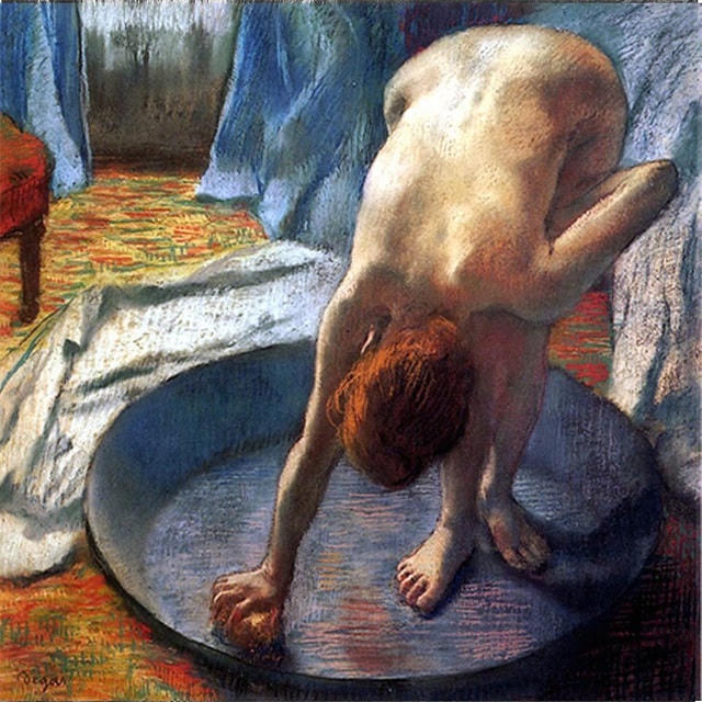 Bức "Người phụ nữ trong chậu tắm" của Edgar Degas, vẽ năm 1886.